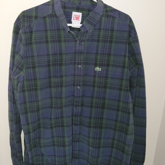 Lacoste Other - Lacoste Live Green Blue Dress Shirt